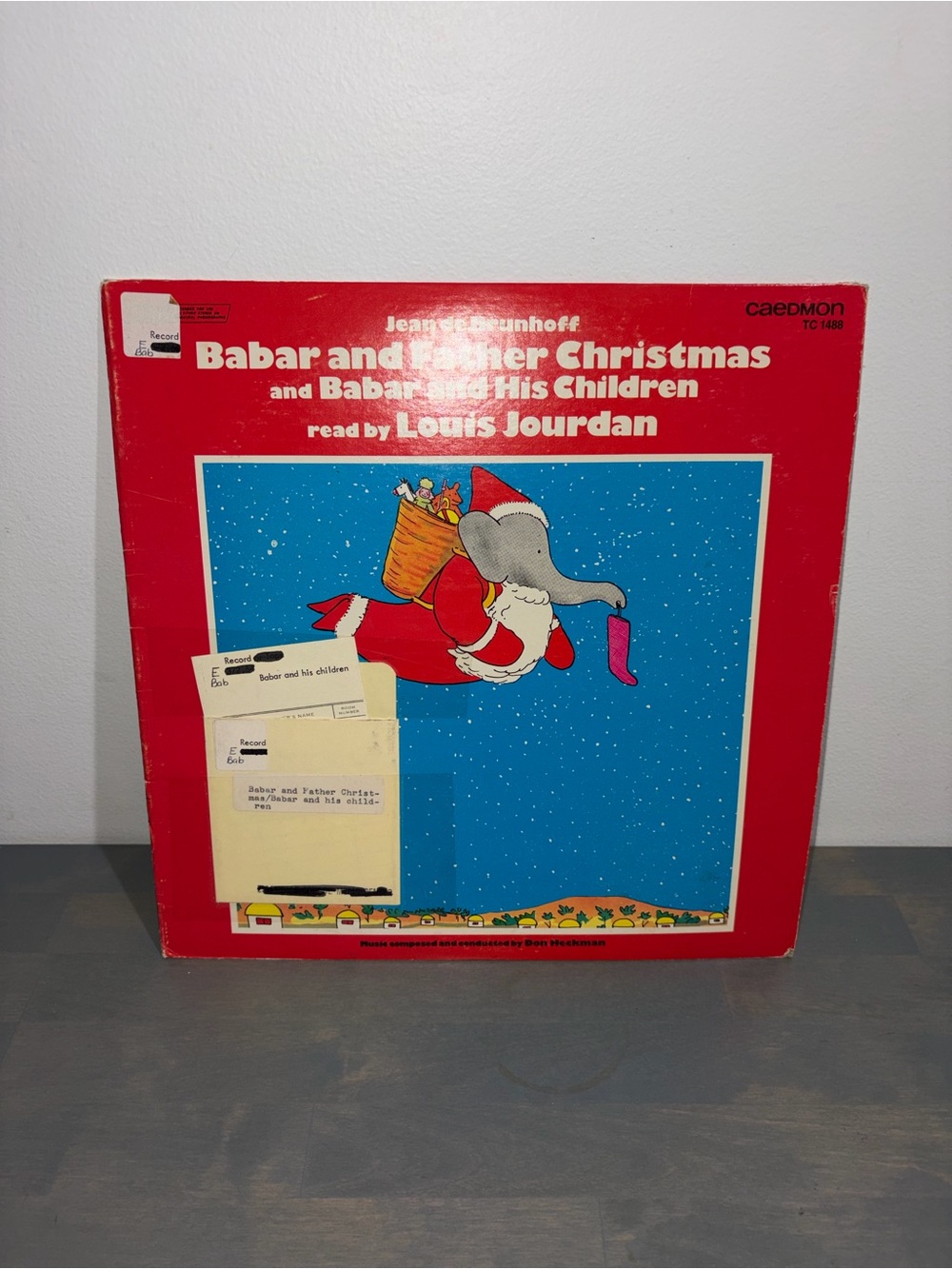 Caedmon Barbar & Father Christmas Jean De Brunhoff Louis Jordan Vinyl AS IS